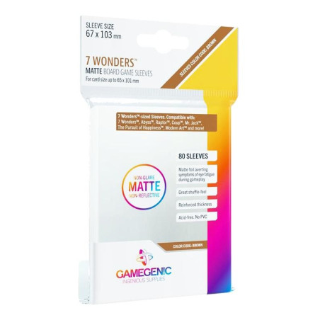 Fundas Gamegenic 7 Wonders Transparente 67X103 mm 80 Unidades