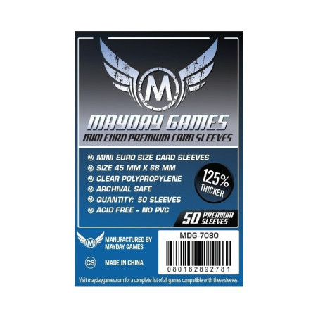 Fundas Mayday Mini Euro Premium 45X68 Mm 50 Unidades