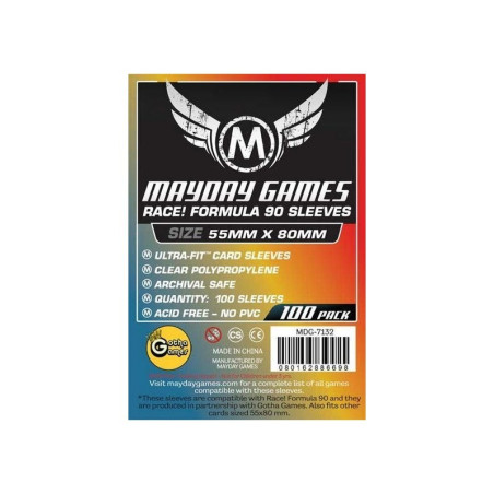 Fundas Mayday Race Formula 90 55X80 Mm 100 Unidades Transparente