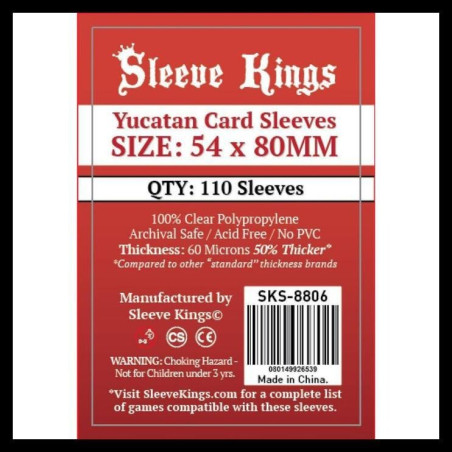 Fundas Sleeve Kings Yucatan 54X80 Mm
