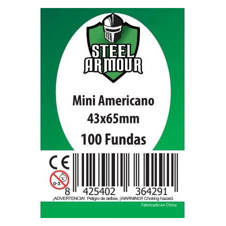 Fundas Steel Armour Mini Americano 43X65 Mm