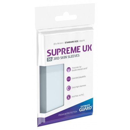 Fundas Ultimate Guard Supreme Ux 3Rd Skin Cover Standard Size 50 Unidades Transparente