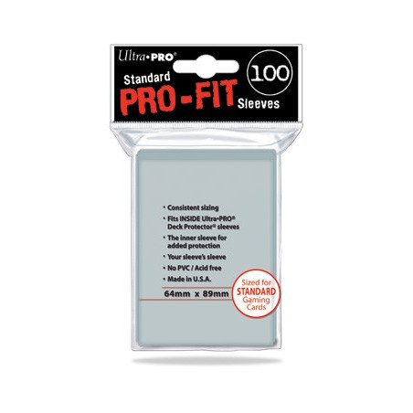 Fundas Ultra Pro Estándar Pro-Fit 100 Unidades Transparente