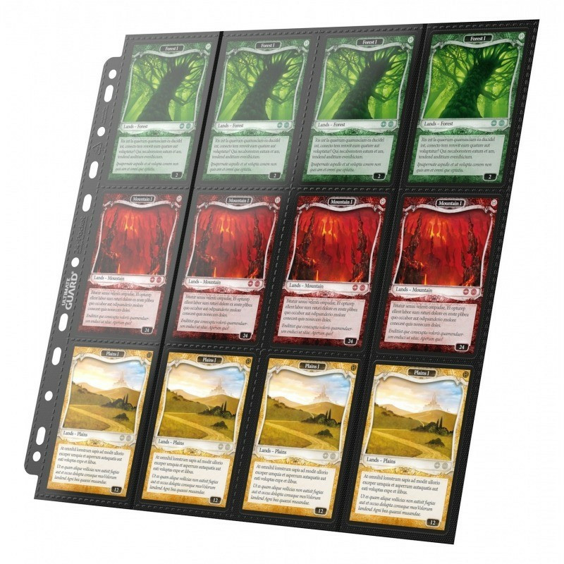 Hoja Ultimate Guard 24 Bolsillos Quadrow Negra | Accesorios | Gameria