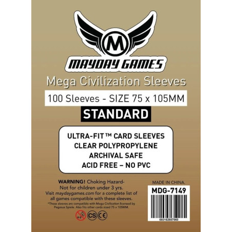 Fundas Mayday Mega Civilization 75X105 Mm 100 Unidades