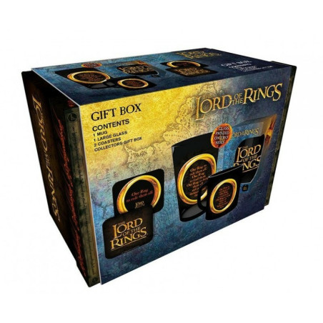 Pack De Regalo El Señor De Los Anillos Taza / Vaso Y 2 Posavasos
