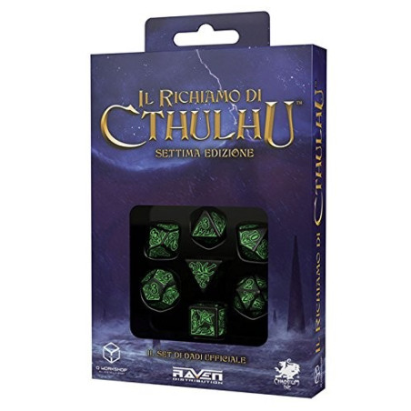 La Llamada De Cthulhu 7ª Edición Set de Dados Black/Green