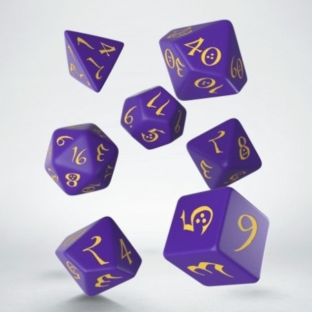 Dados Q Workshop Classic RPG Purple / Yellow Dice Set