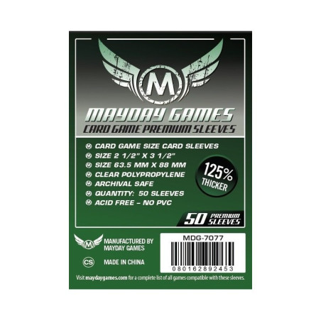 Fundas Mayday Premium Standard 63,5 X 88mm 50 Unidades