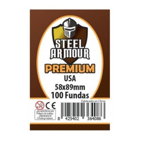 Fundas Steel Armour Usa Premium 58X89 Mm 100 Unidades