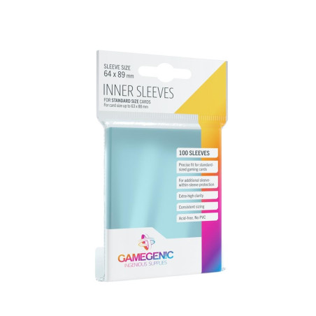 Fundas Gamegenic Inner Sleeves 64x89 mm 100 Unidades