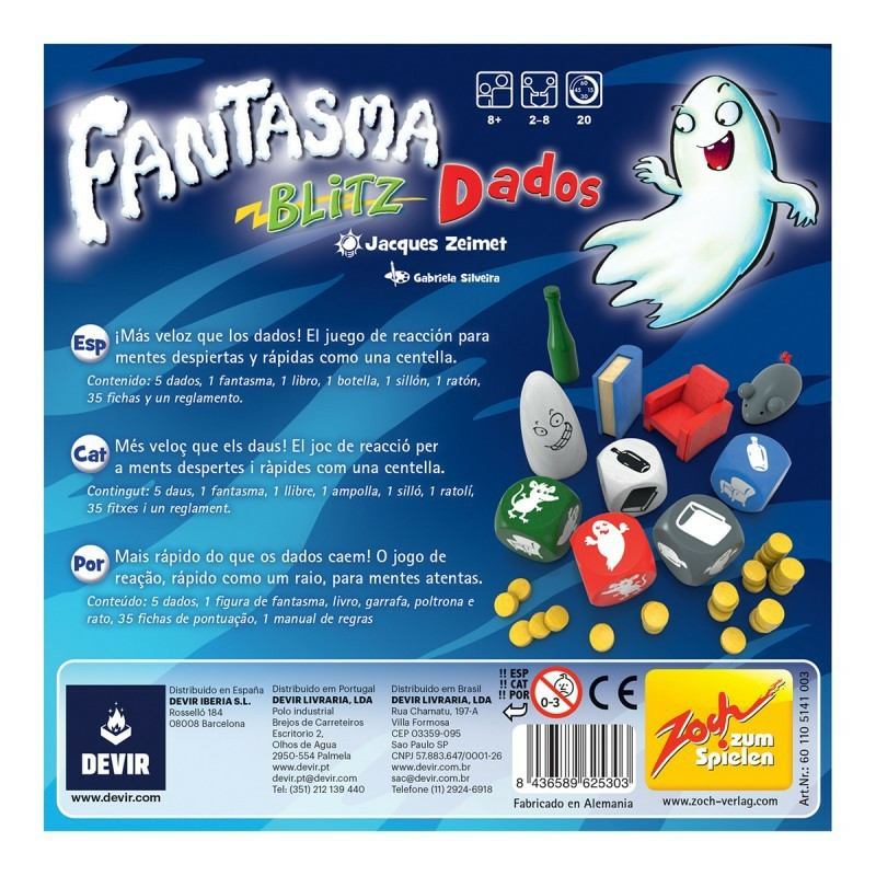 Fantasma Blitz Dados | Juegos de Mesa | Gameria