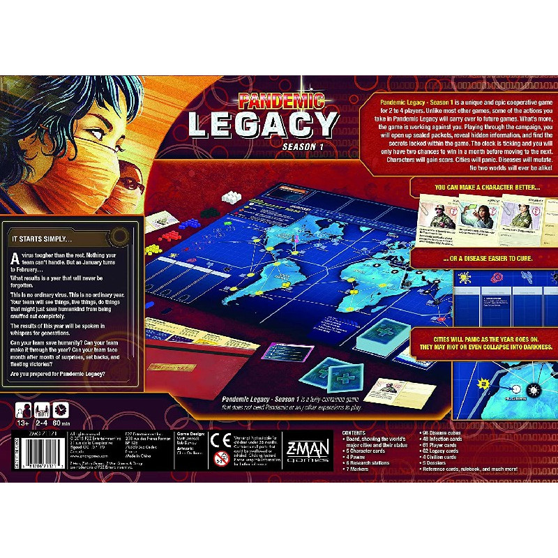 Pandemic Legacy Primera Temporada Rojo | Juegos de Mesa | Gameria