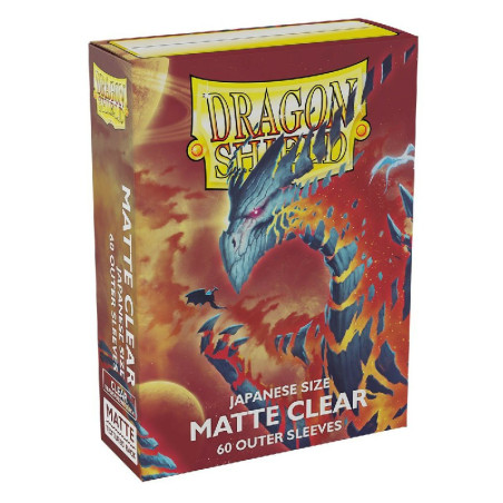Fundas Dragon Shield Matte Clear Outer Sleeves 60Uds Tamaño Japonés