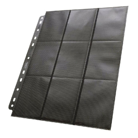 Hoja Archivador Ultimate Guard 18 Bolsillos Side Loading Negra (Unidad)