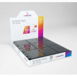 Hojas Gamegenic Sideloading 18 Pocket Negra Caja 50 páginas | Accesorios | Gameria