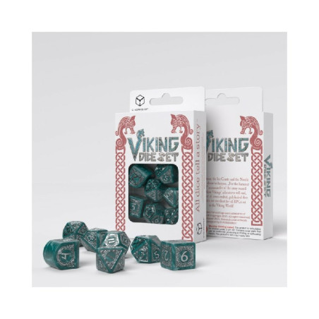 Dados Q Workshop Viking Modern Dice Set Mjolnir