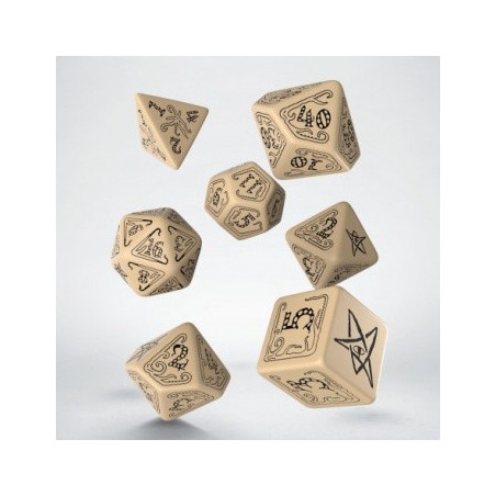 La Llamada De Cthulhu 7ª Edición Set de Dados Black/Beige