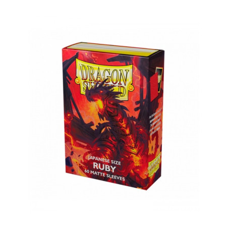 Fundas Dragon Shield Matte Ruby Japanese Size 60 Unidades