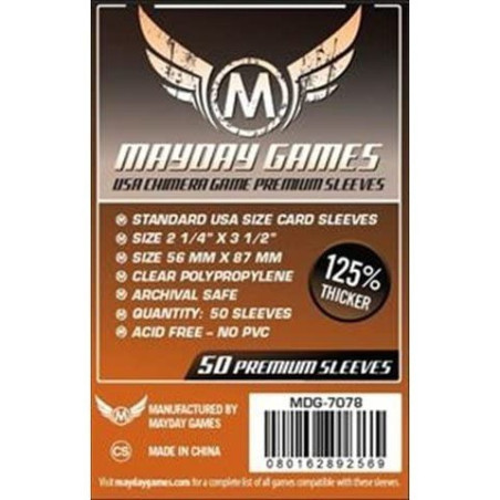 Fundas Mayday Usa Chimera Premium 57,5X89 Mm 50 Unidades