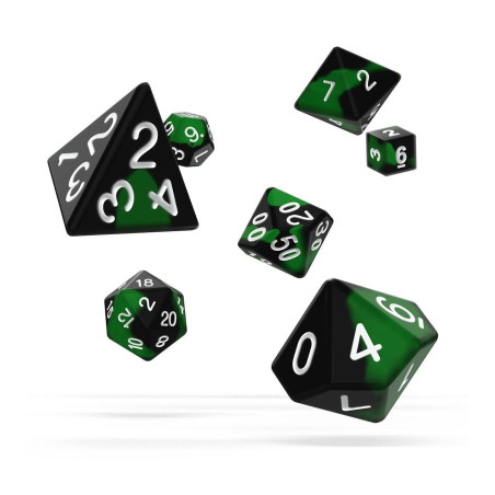 Dados Oakie Doakie Rpg Set Glow Biohazard