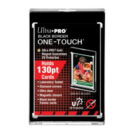 Protector Carta Ultra Pro One Touch Magnetic Holder 130Pt Black Border Unidad