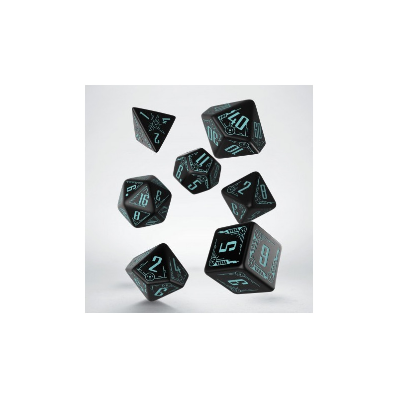 Dados Q Workshop Galactic Black & Blue Dice Set | Accesorios | Gameria