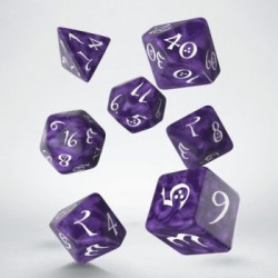 Dados Q Workshop Classic RPG Lavender & White Dice Set