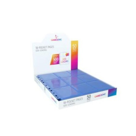 Gamegenic Display Blue 18-pocket Pages Side-loading Hoja (Unidad)