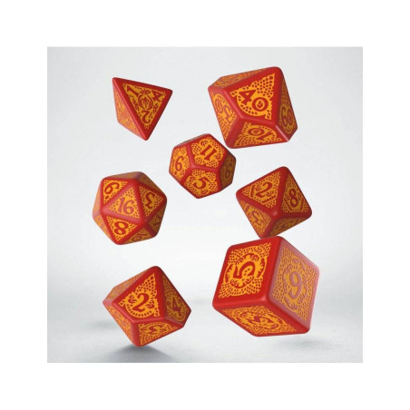 Dados Dragon Slayer Rojo y Naranja