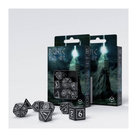 Dados Runic White & Black