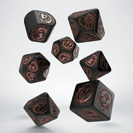 Dados Dragons Modern Obsidian
