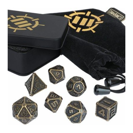 Dados Enhance Metal Dice Set with Case and Dice Bag