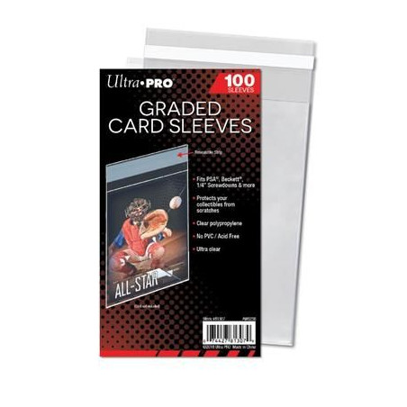 Graded Card Sleeves Transparentes Ultra Pro 100 Unidades