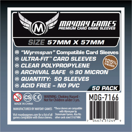 Fundas Mayday 57X57 Mm Wyrmspan Premium 50 Unidades