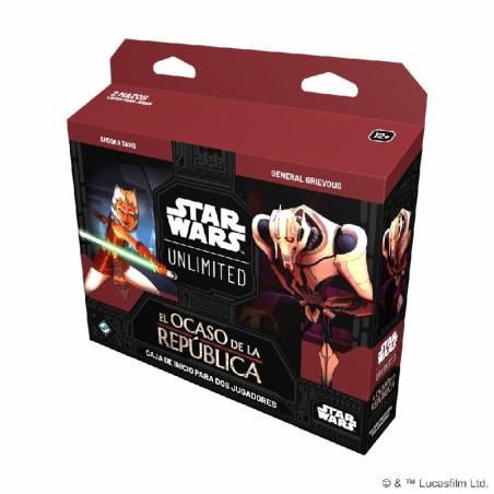 Star Wars Unlimited El Ocaso de la República Caja de Inicio