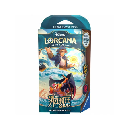 Lorcana Azurite Sea Starter Deck Amber/Ruby (Inglés)