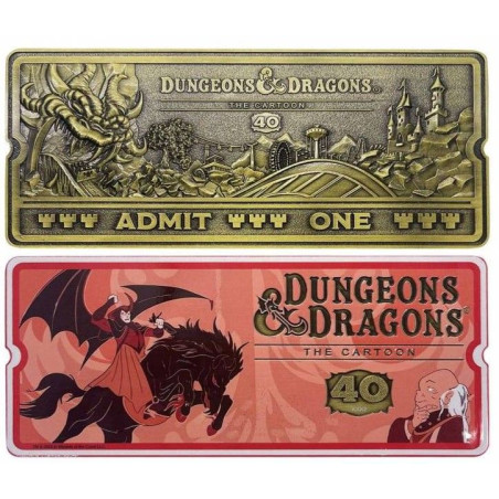 D&D Réplica The Cartoon 40th Anniversary Rollercoaster Ticket Limited Edition