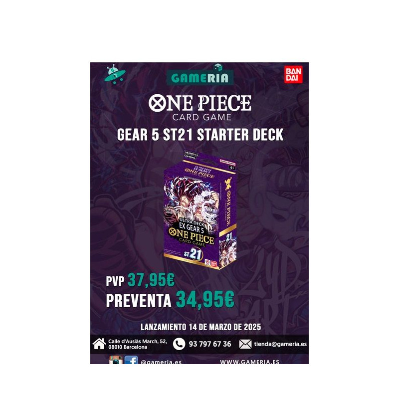 One Piece Card Game Gear5 Starter Deck 21 | Juego de Cartas | Gameria