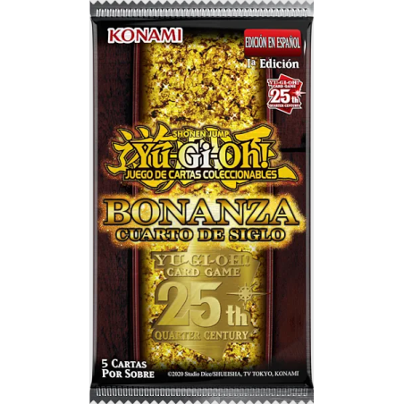 Tcg Yugioh Cuarto de Siglo Bonanza Sobre
