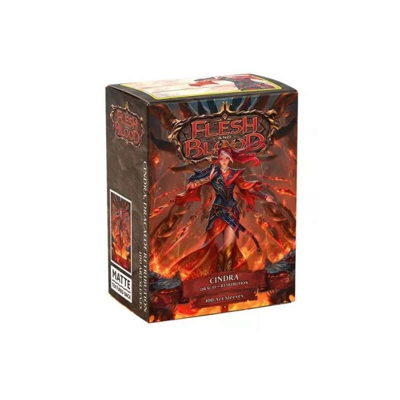 Fundas Dragon Shield Flesh & Blood Cindra, Dracai of Retribution 100 Unidades | Accesorios | Gameria