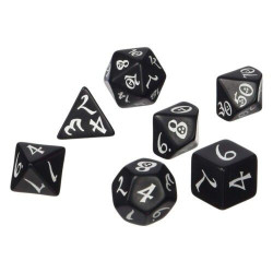 Dados Q Workshop Classic RPG Black / White Dice Set