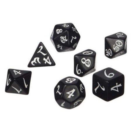 Dados Q Workshop Classic RPG Black / White Dice Set