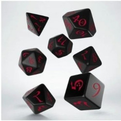 Dados Q Workshop Classic RPG Black / Red Dice Set | Accesorios | Gameria