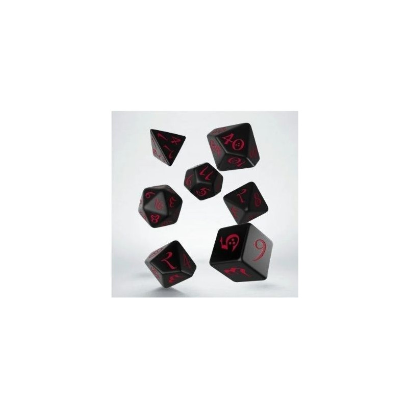 Dados Q Workshop Classic RPG Black / Red Dice Set | Accesorios | Gameria