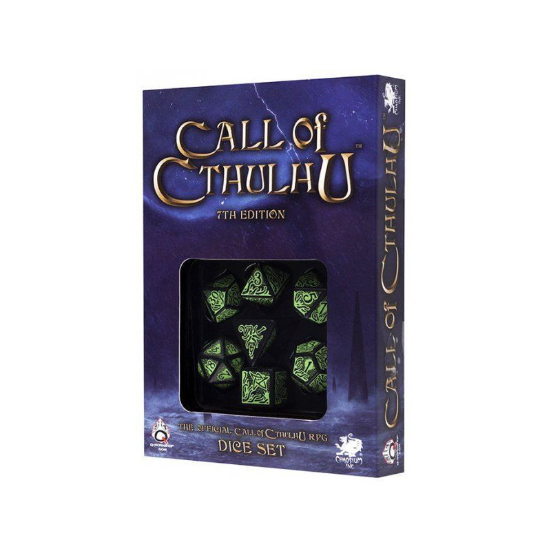 Q Workshop Dados Call Of Cthulhu Black and Green | Accesorios | Gameria