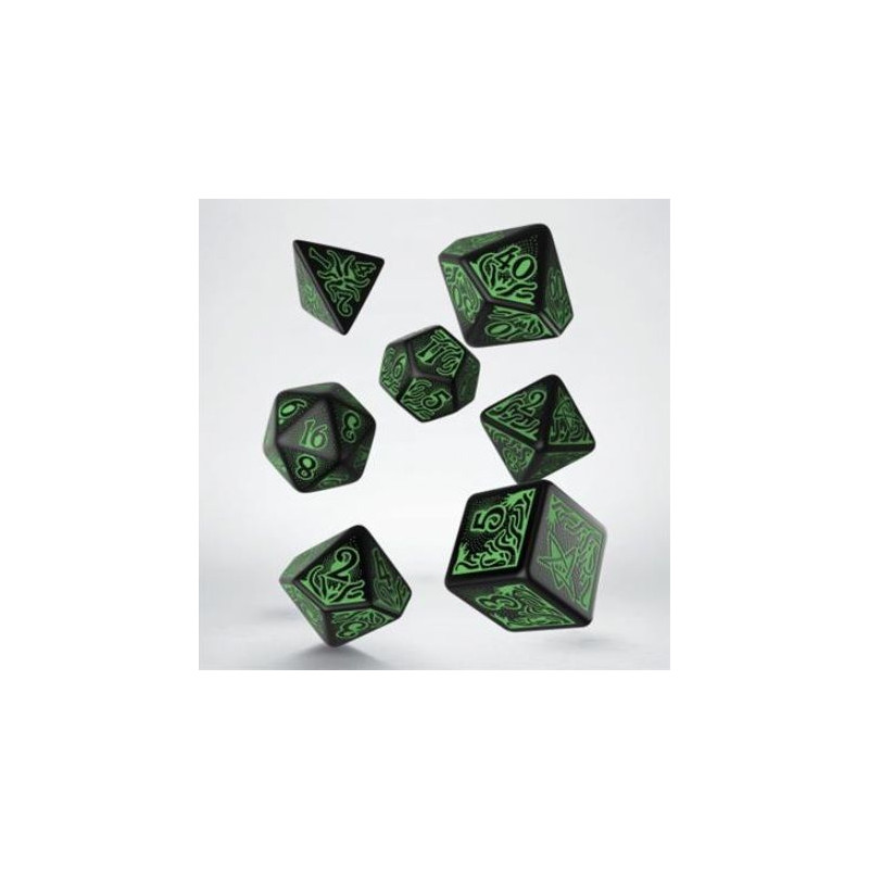 Q Workshop Dados Call Of Cthulhu Black and Green | Accesorios | Gameria