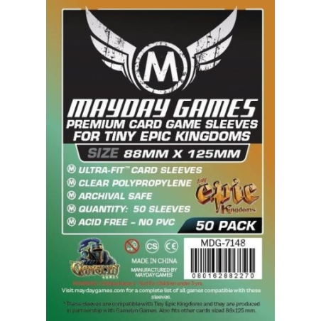 Fundas Mayday Tiny Epic Premium 88X125 Mm 50 Unidades