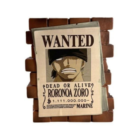 Hucha One Piece Zoro Wanted