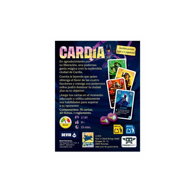 Duelo por Cardia | Juego de Mesa | Gameria